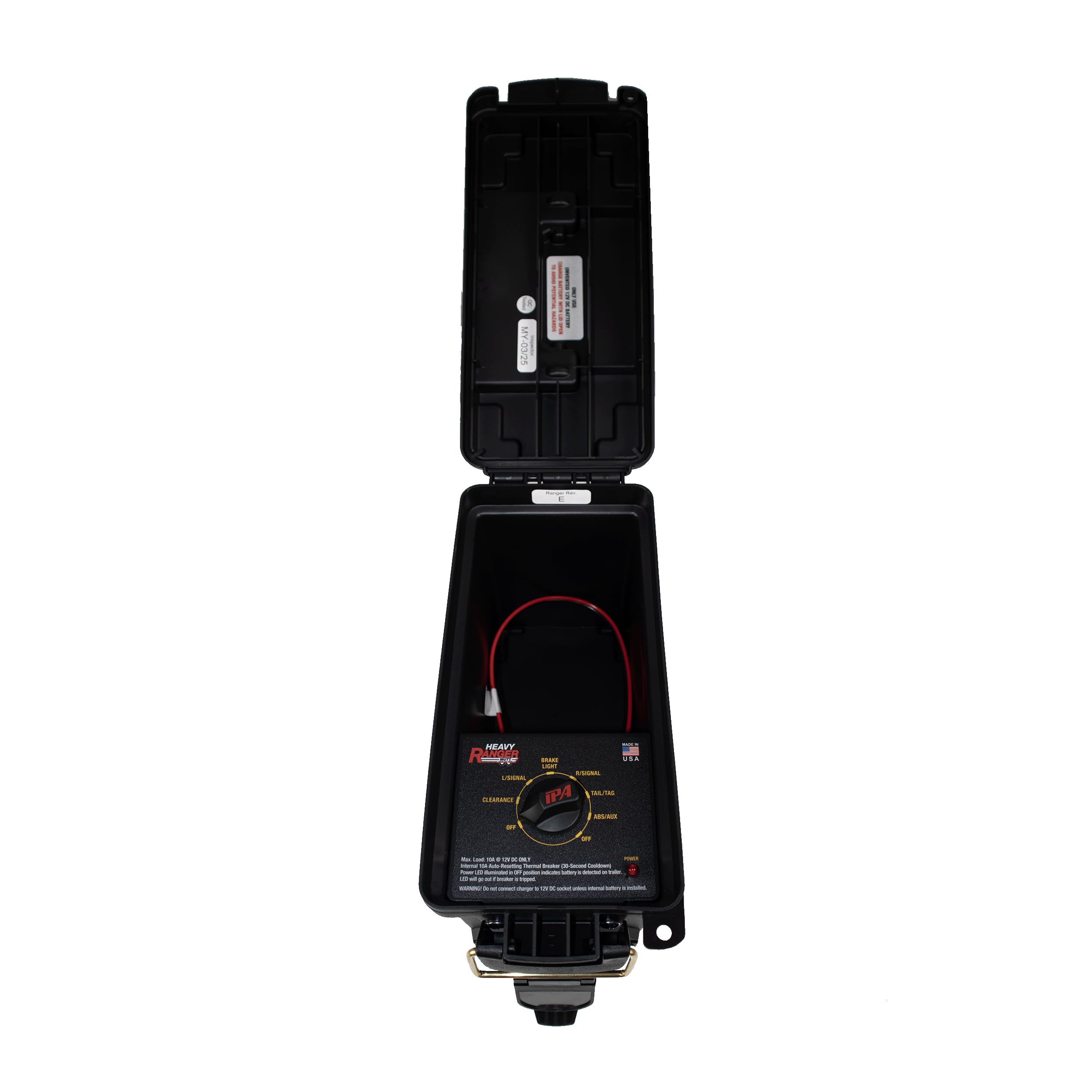 IPA Heavy Ranger MUTT includes trickle charger for on-site maintenance.