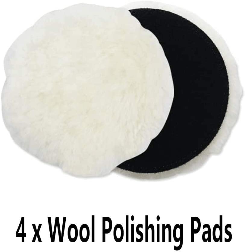 IPELY wool polishing pad sideview highlighting soft wool fibers for safe polishing