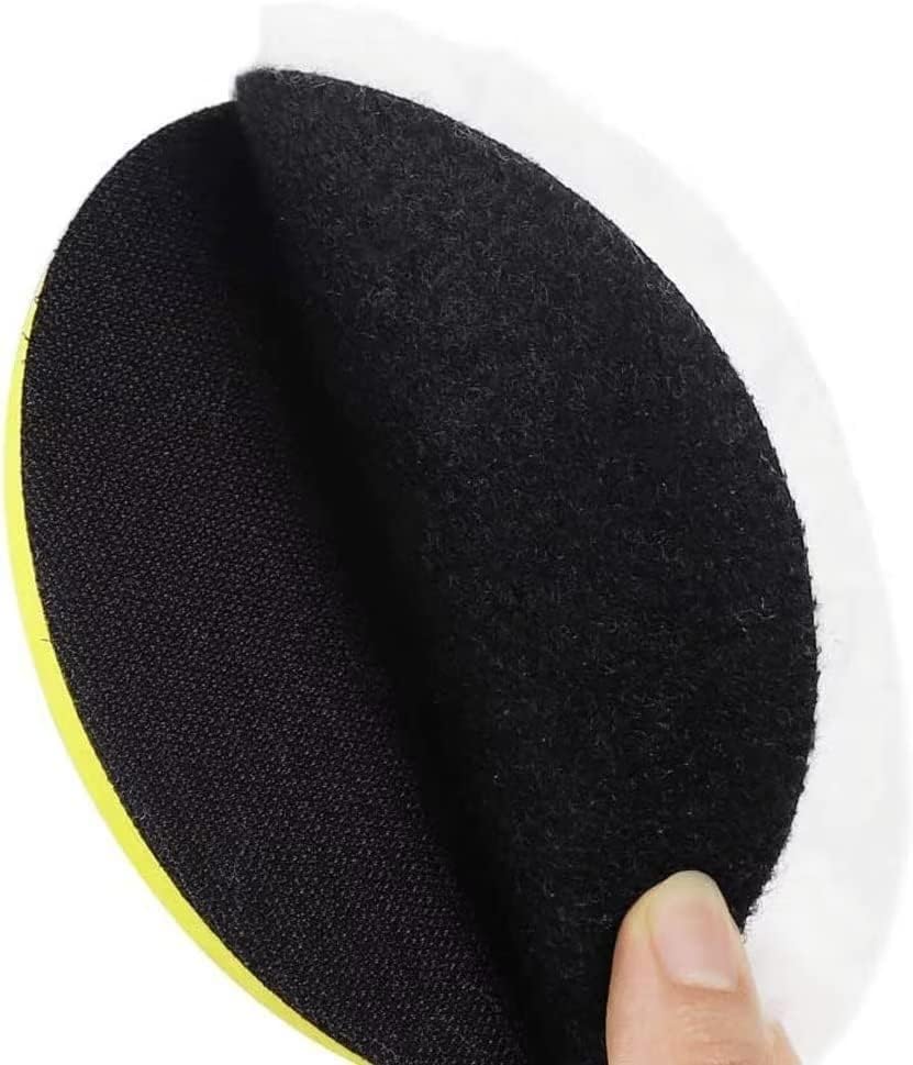 IPELY wool polishing pad in use on a car for a smooth, even finish