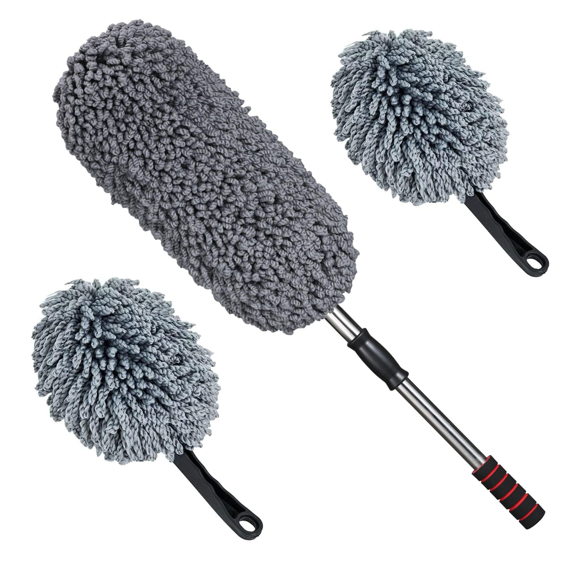 IPELY car duster with extendable handle for high reach and scratch-free use