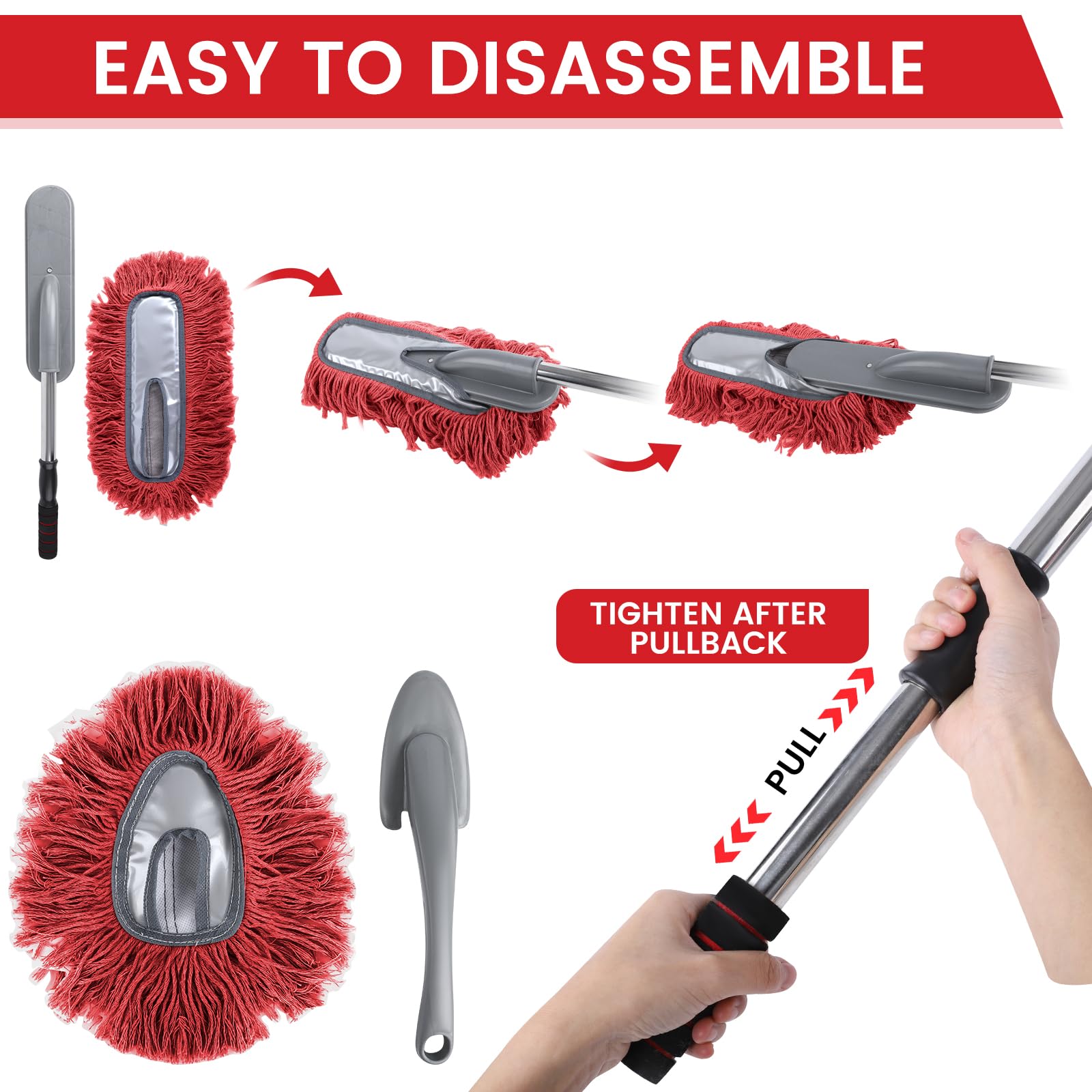 IPELY close-up of soft fiber duster for effective dust pickup