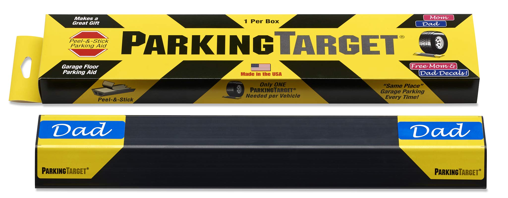 IPI ParkingTarget 16-inch car stop indicator helps protect bumper and walls.