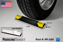 IPI ParkingTarget peel-and-stick setup for quick garage protection and easy placement.