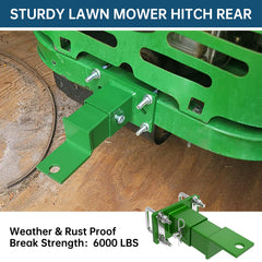 IRENPORU hitch with green powder-coat finish highlights outdoor durability