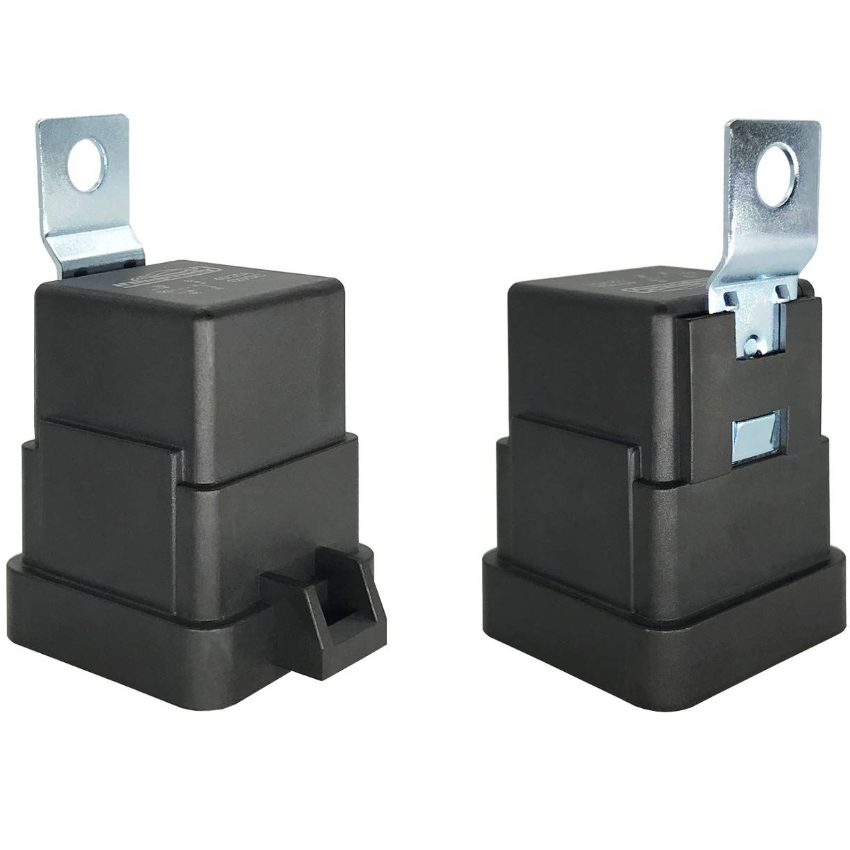 irhapsody 12V DC coil relay side view highlighting compact, durable design for tight spaces.
