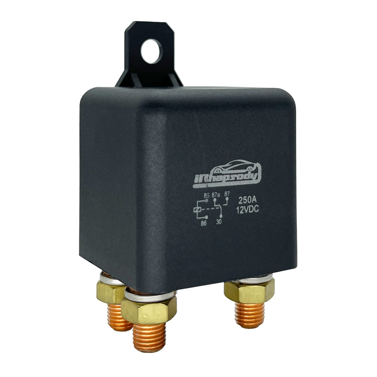 iRhapsody Relay 250A front view shows rugged 5-pin design for high power