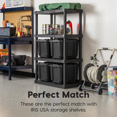 IRIS USA bins nest neatly for compact storage when not used