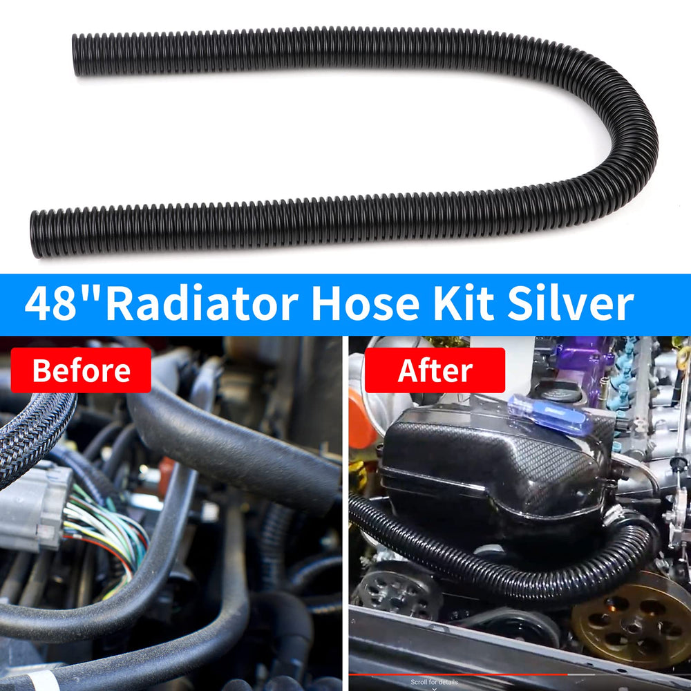iRKY flexible hose bends to fit tight routing without kinking.