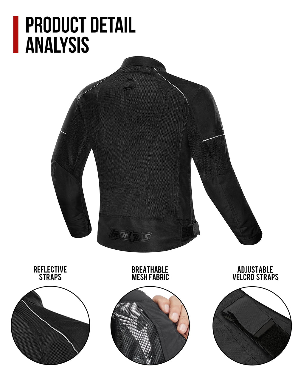 IRON JIA'S adjustable sleeves, collar, and hem tailor the fit