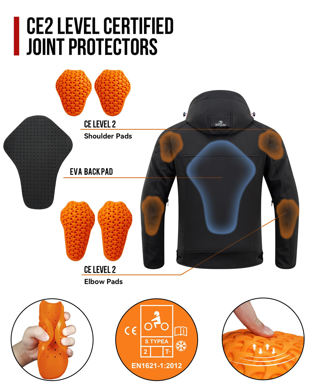 IRON JIA'S jacket dual-pocket design provides secure storage on the go.