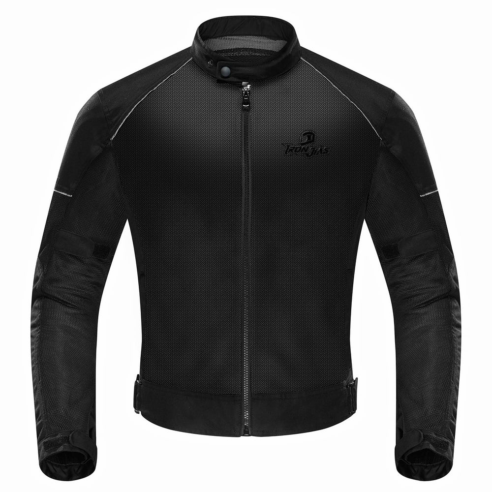 IRON JIA'S motorcycle jacket with breathable mesh for cooler rides
