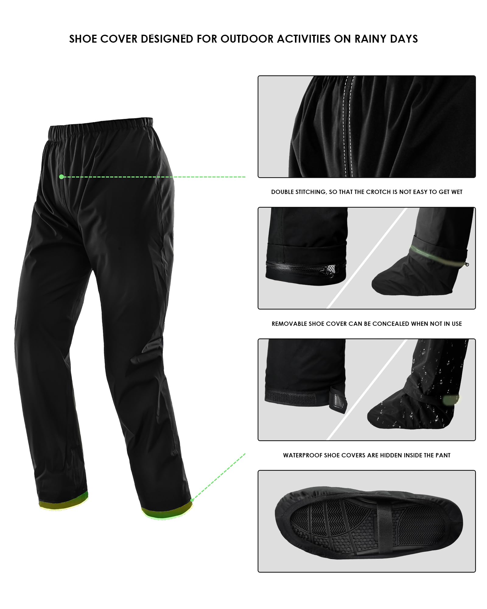 IRON JIA'S rain suit high-visibility reflective strips keep riders seen at night