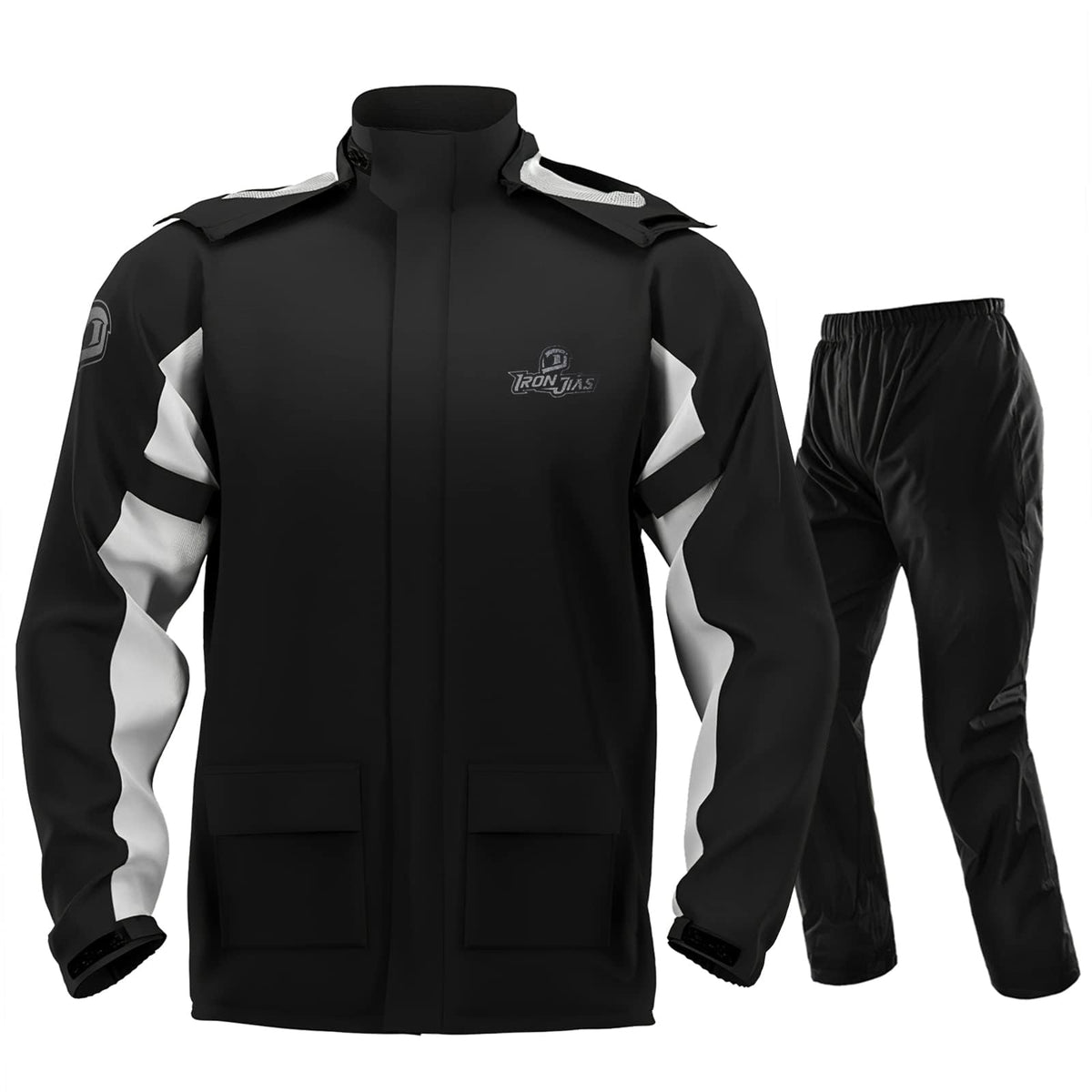 IRON JIA'S rain suit waterproof fabric guards you in downpours
