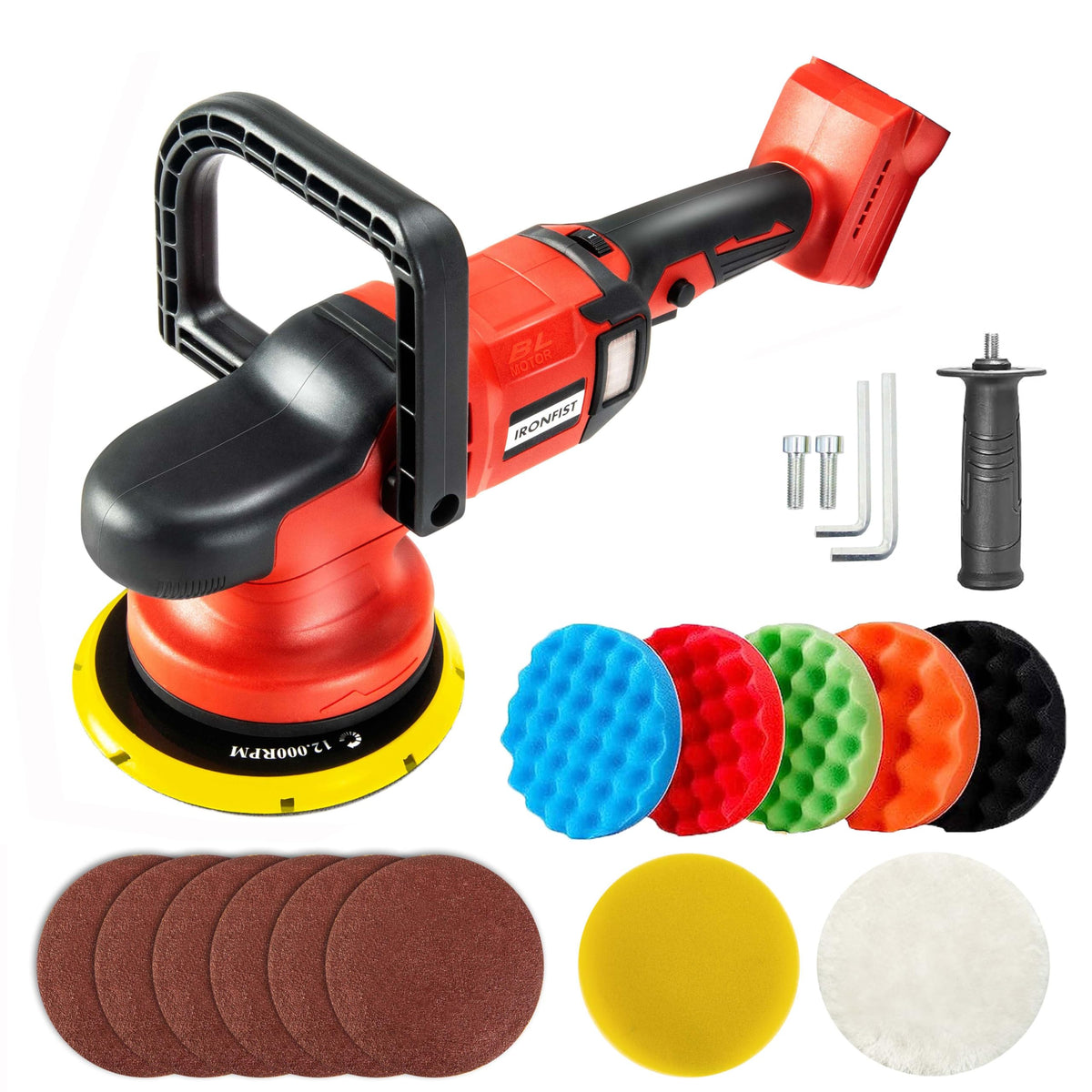 IRONFIST cordless orbital polisher highlighting freedom of movement for polishing projects