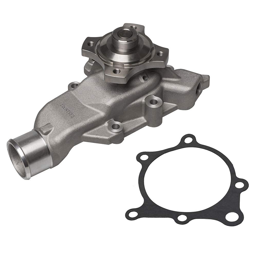 IRONTREE AW7164 water pump kit front view demonstrates precise Jeep fitment