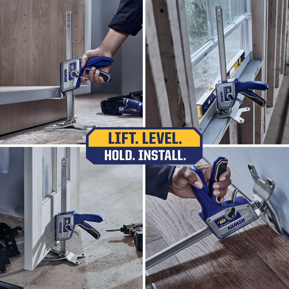 IRWIN Quick-Lift precision-lowering feature supports fine leveling adjustments for precise fitting.