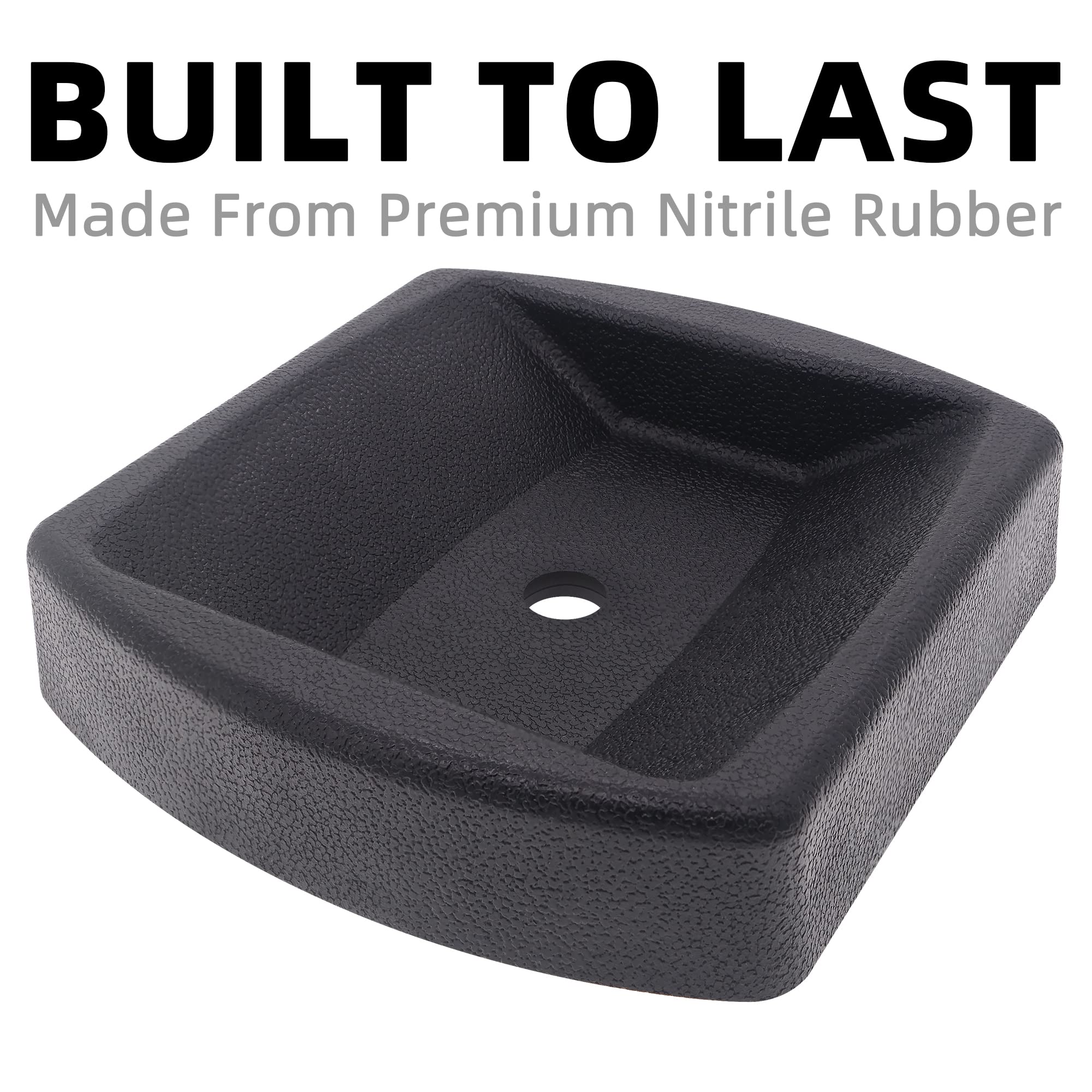 iSaddle jack chock stabilizer keeps the tongue wheel in place on soft foundations.