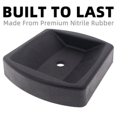iSaddle jack chock stabilizer keeps the tongue wheel in place on soft foundations.
