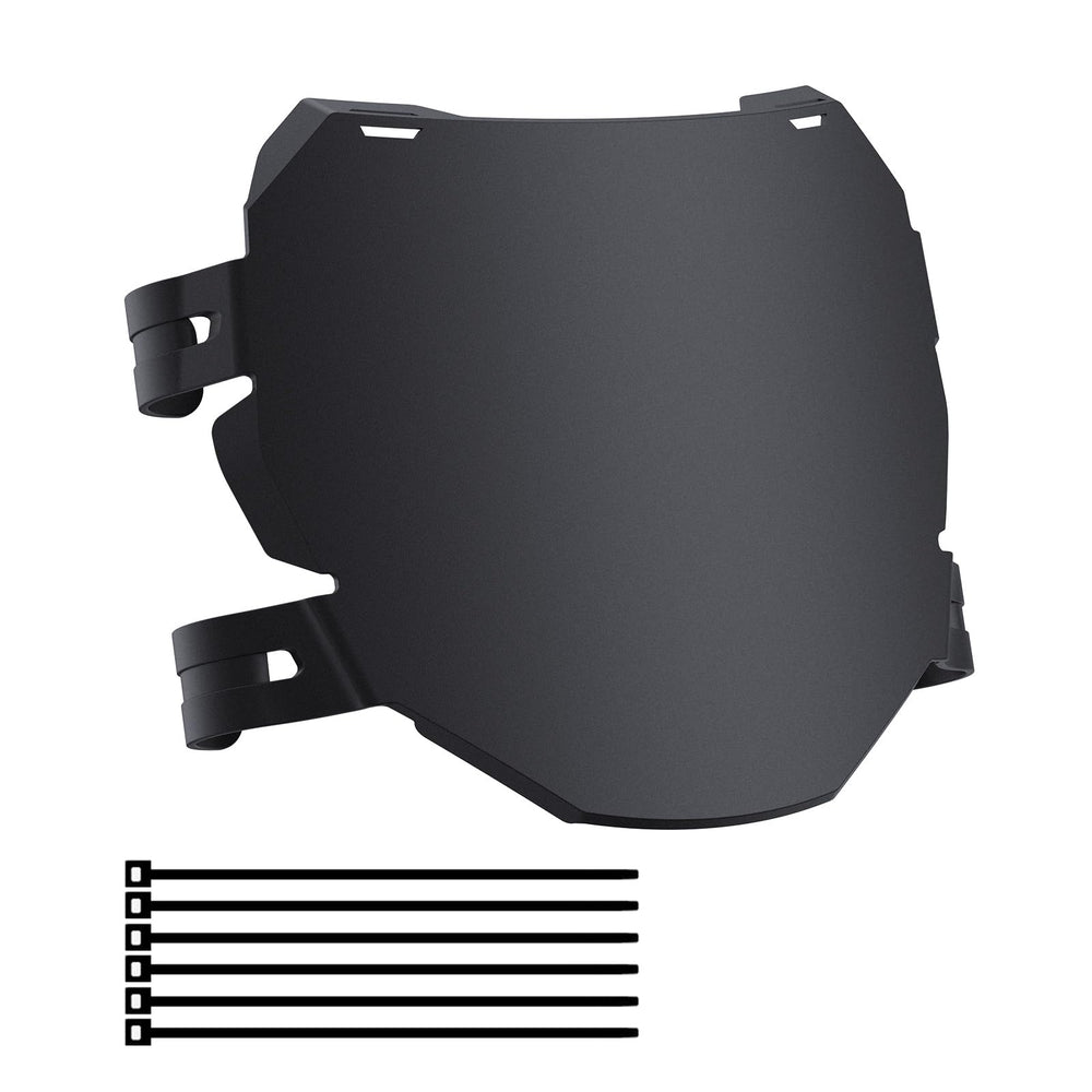 ISDOHS downhill bike number plate, front view, concealing cables for a cleaner look.