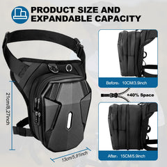 ISEYOU thigh bag expansion zipper provides extra space for daily essentials.