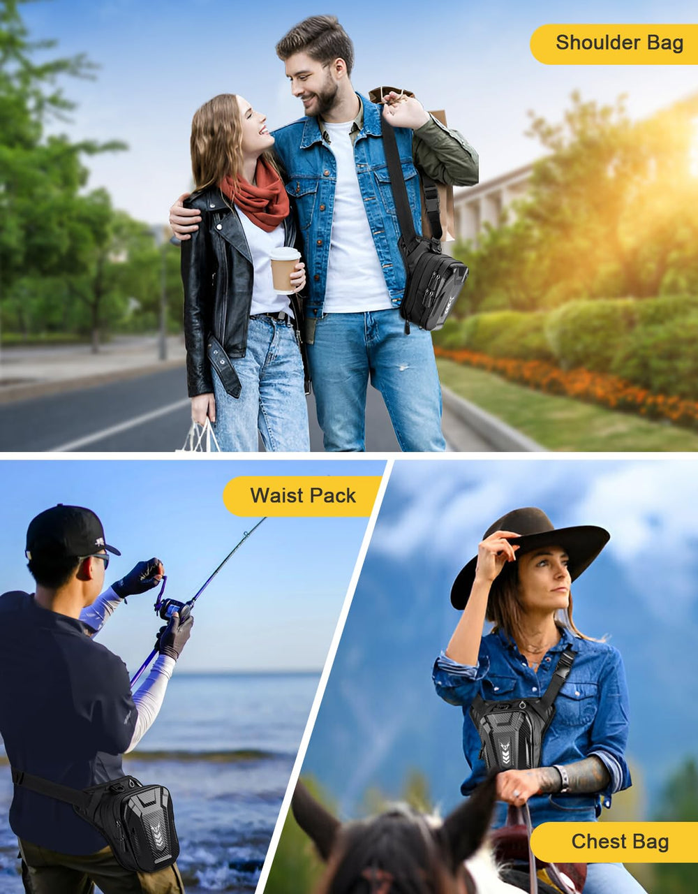 ISEYOU thigh bag worn on the leg supports hands-free versatility