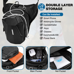 ISEYOU thigh bag reflective strips boost night visibility during rides.