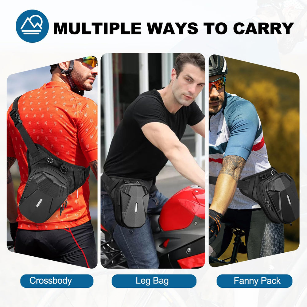 ISEYOU thigh bag versatile wear for cycling, hiking, travel and more.