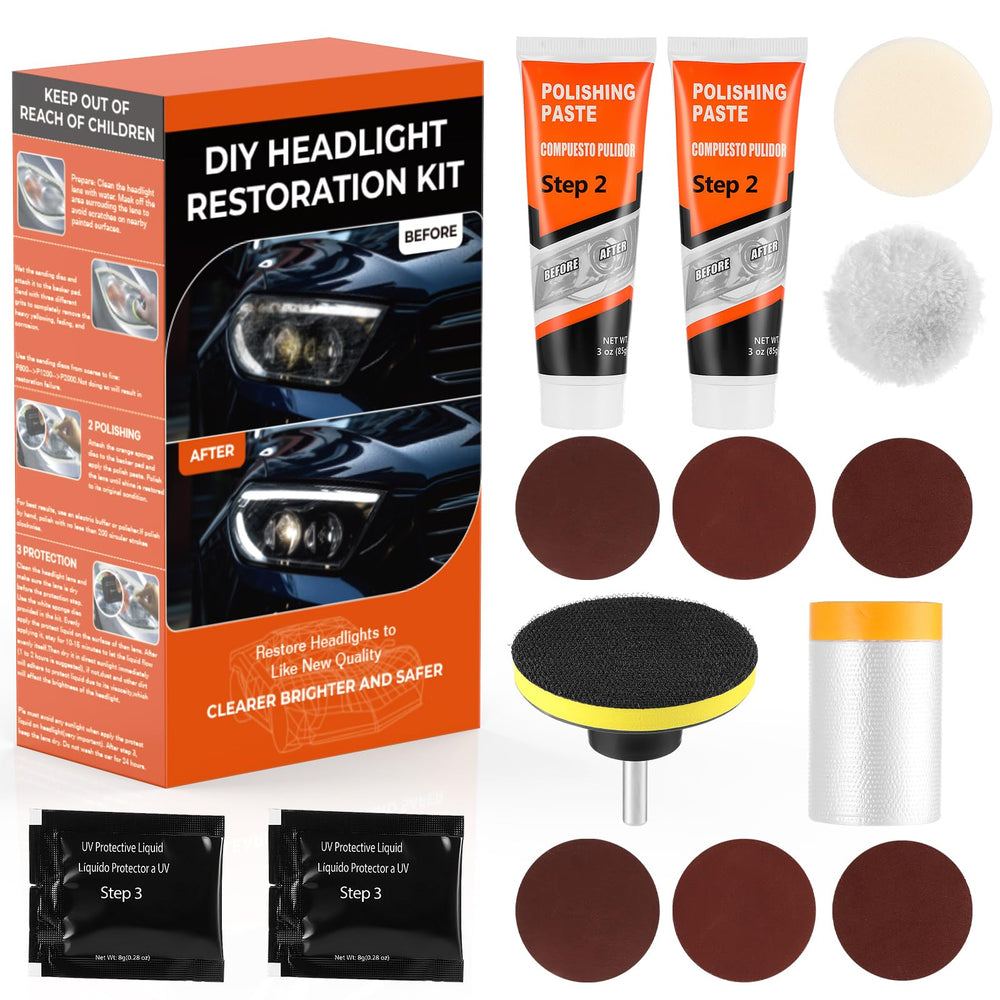 ISINFLASH headlight restoration kit packaging for DIY car care