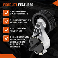 ISINSWIFT tensioner for Jeep Grand Cherokee 1993-1998 maintains proper belt alignment.