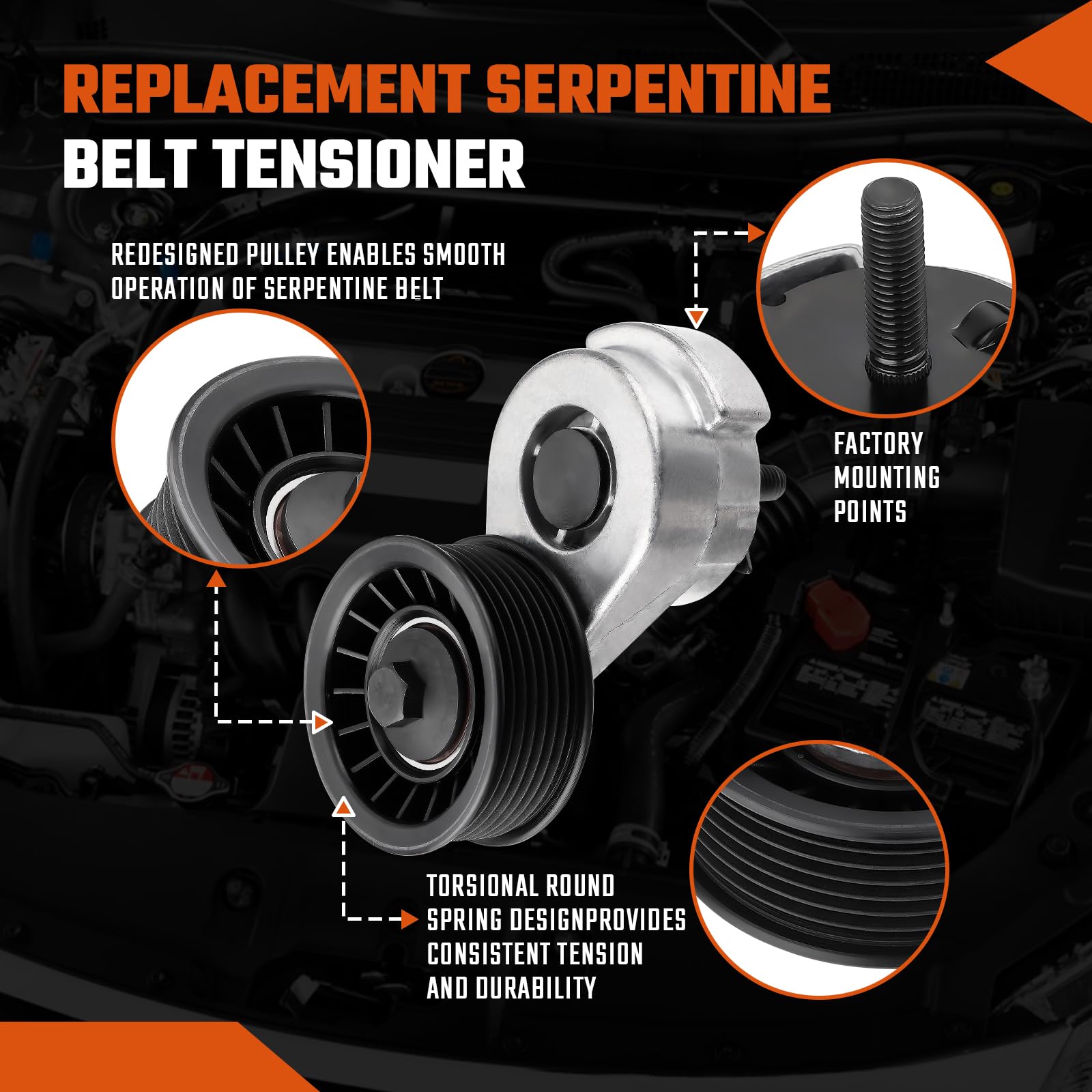 ISINSWIFT 79mm serpentine belt pulley supports consistent tension.