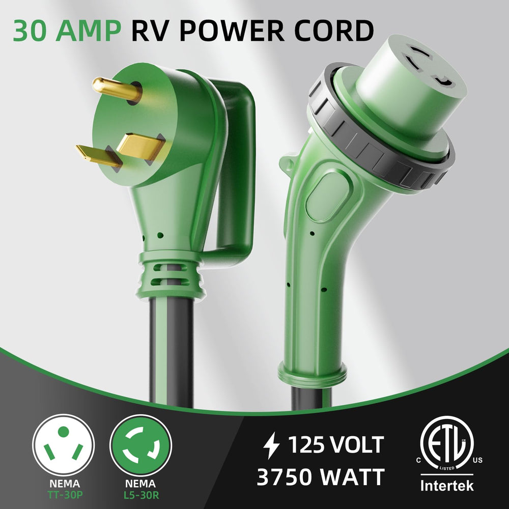 ISLEWIRE 90-degree grip handle eases unplugging during setup.