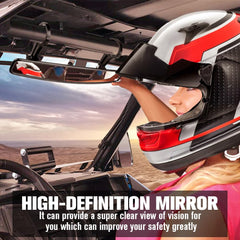 ISSYAUTO UTV center mirror offers wide vision to reduce blind spots