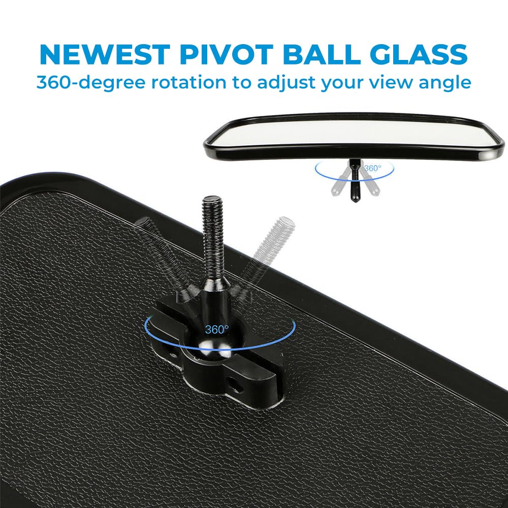 ISSYAUTO UTV mirror with anti-slip pads for secure mounting.