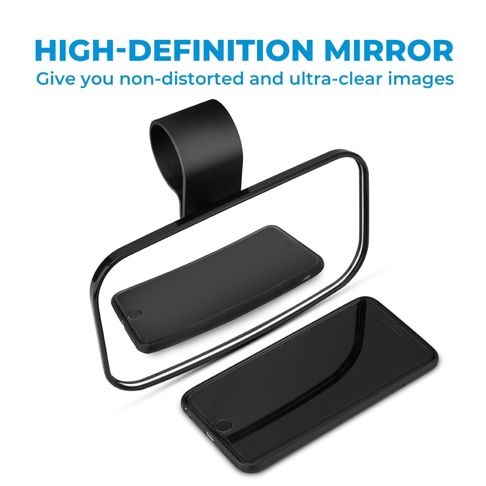 ISSYAUTO UTV mirror shows rear and side views for safer driving.