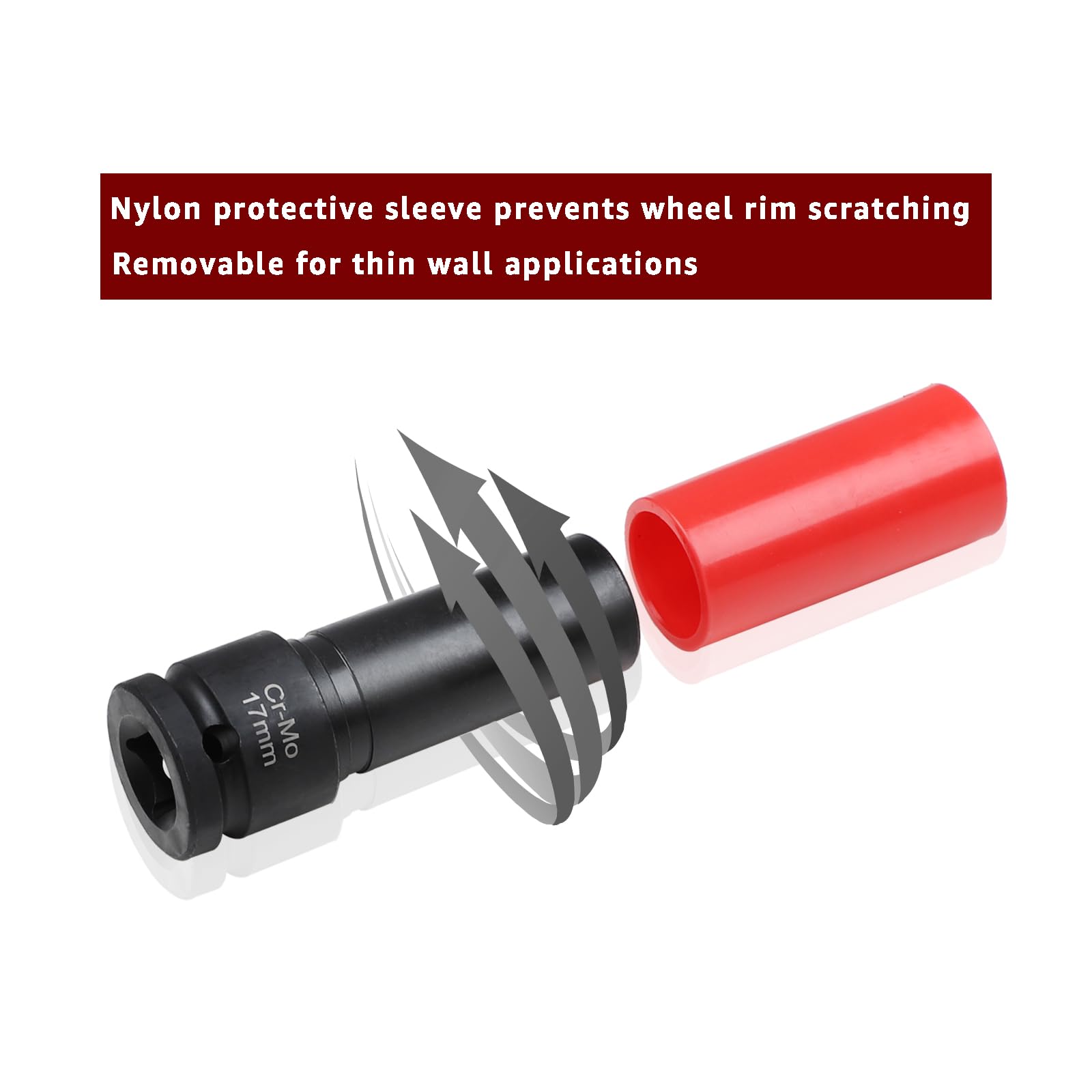 ITEQ 1/2-inch drive lug socket compatible with common tools.
