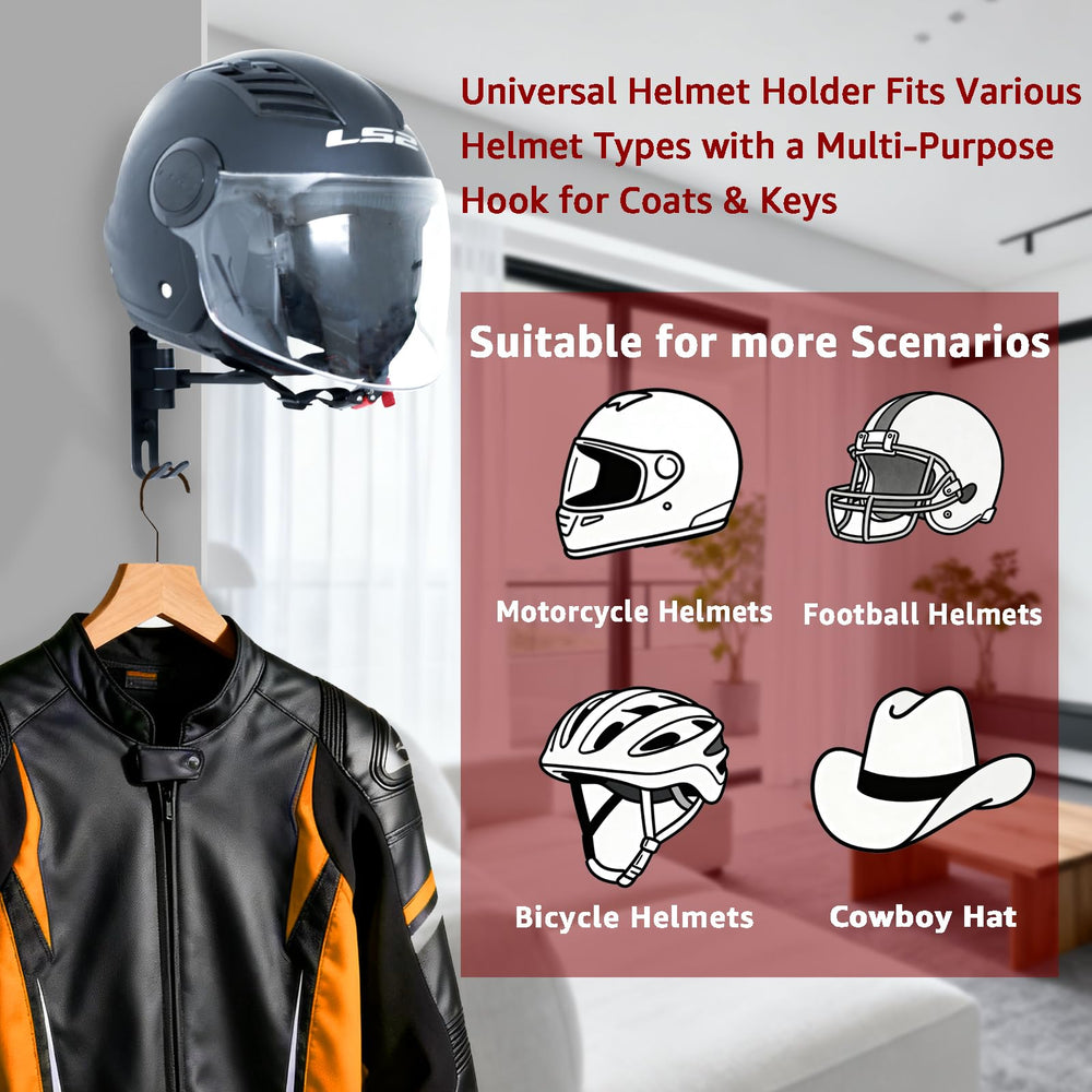 ITEQ two-pack helmet rack ideal for shared spaces and multiple rooms.