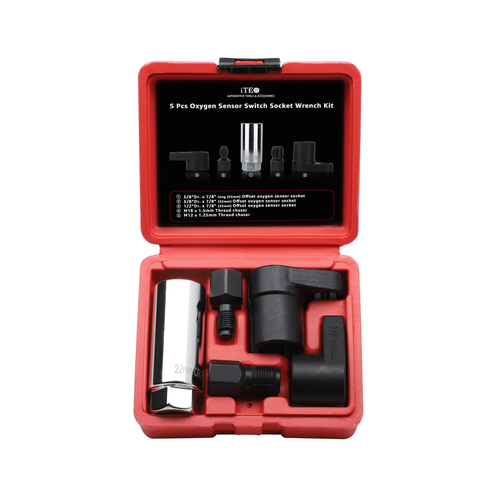 ITEQ deep broach socket for easy oxygen sensor removal in tight spaces.