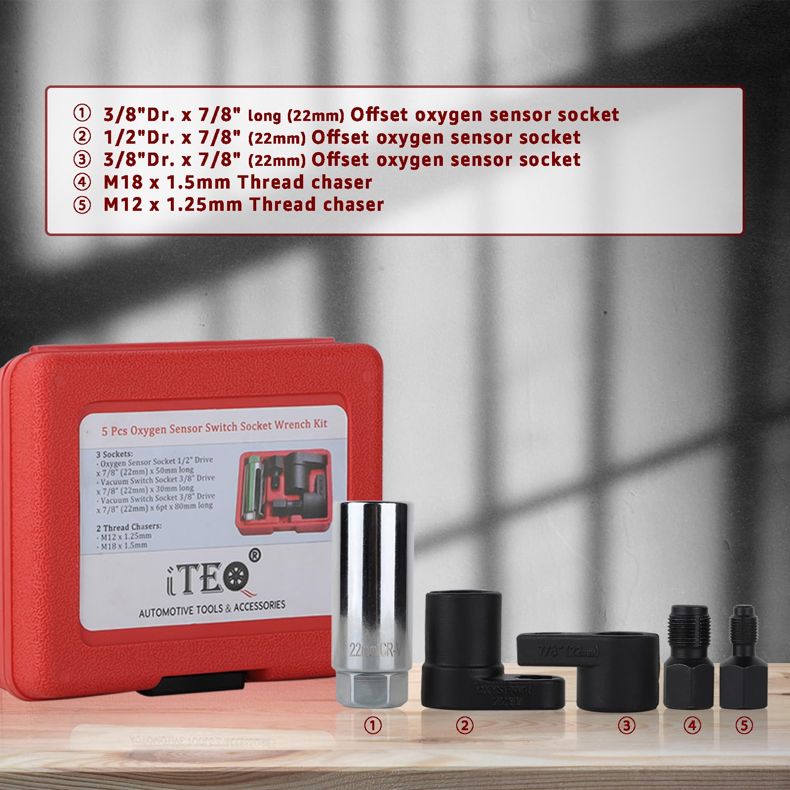 ITEQ offset crowfoot socket helps reach hard-to-reach oxygen sensors.