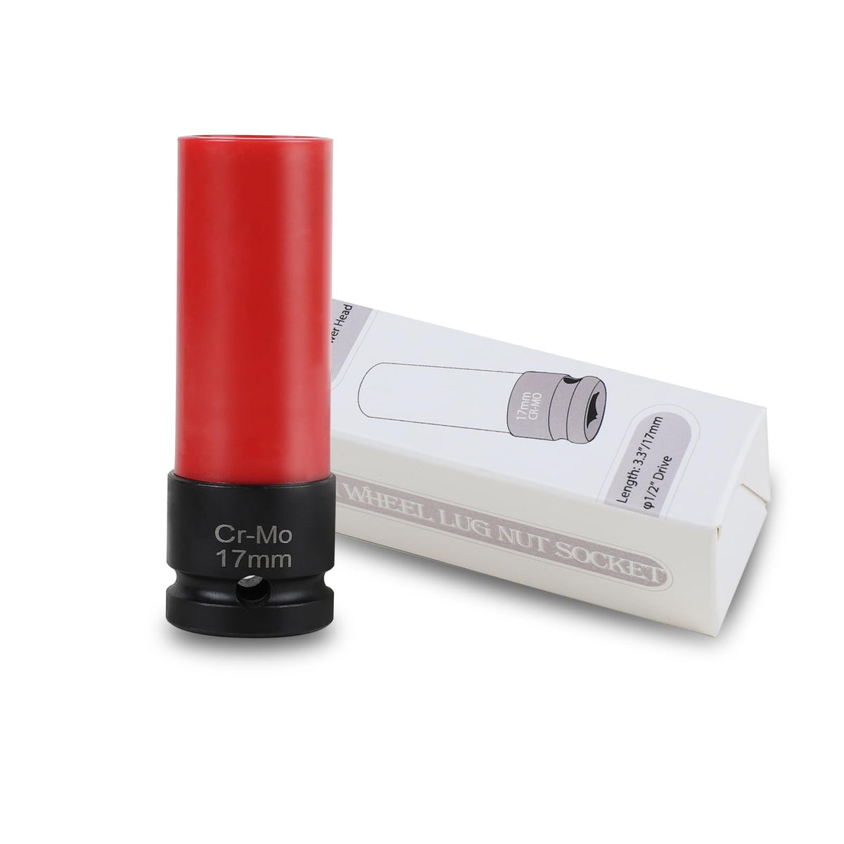 ITEQ protective sleeve lug socket for Mercedes 17mm convex bolts prevents wheel scratches.