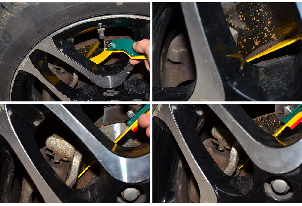 Compact, versatile tool for trucks and heavy-duty brake inspections.