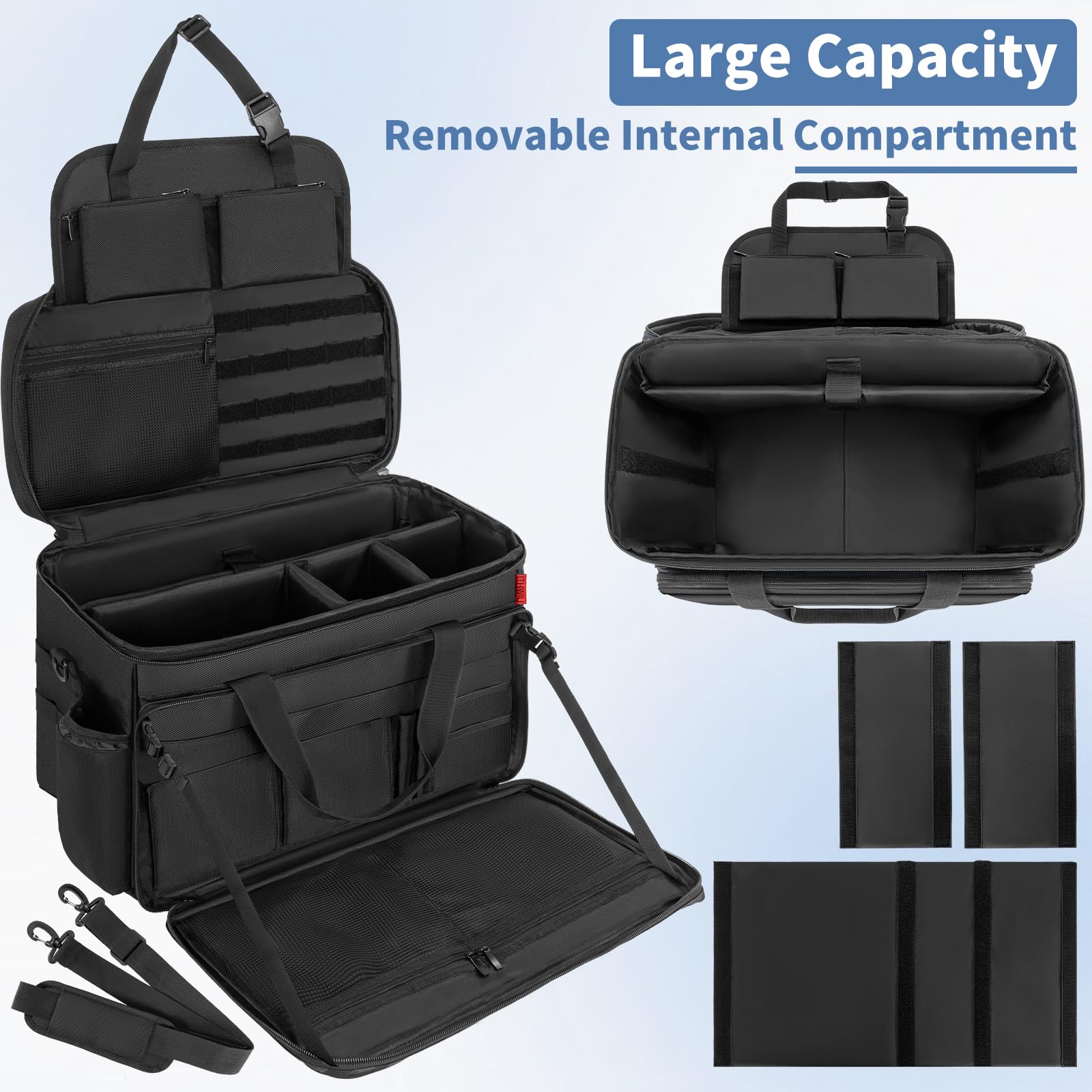 ITHWIU Patrol Bag durable 1680D oxford fabric withstands daily use.