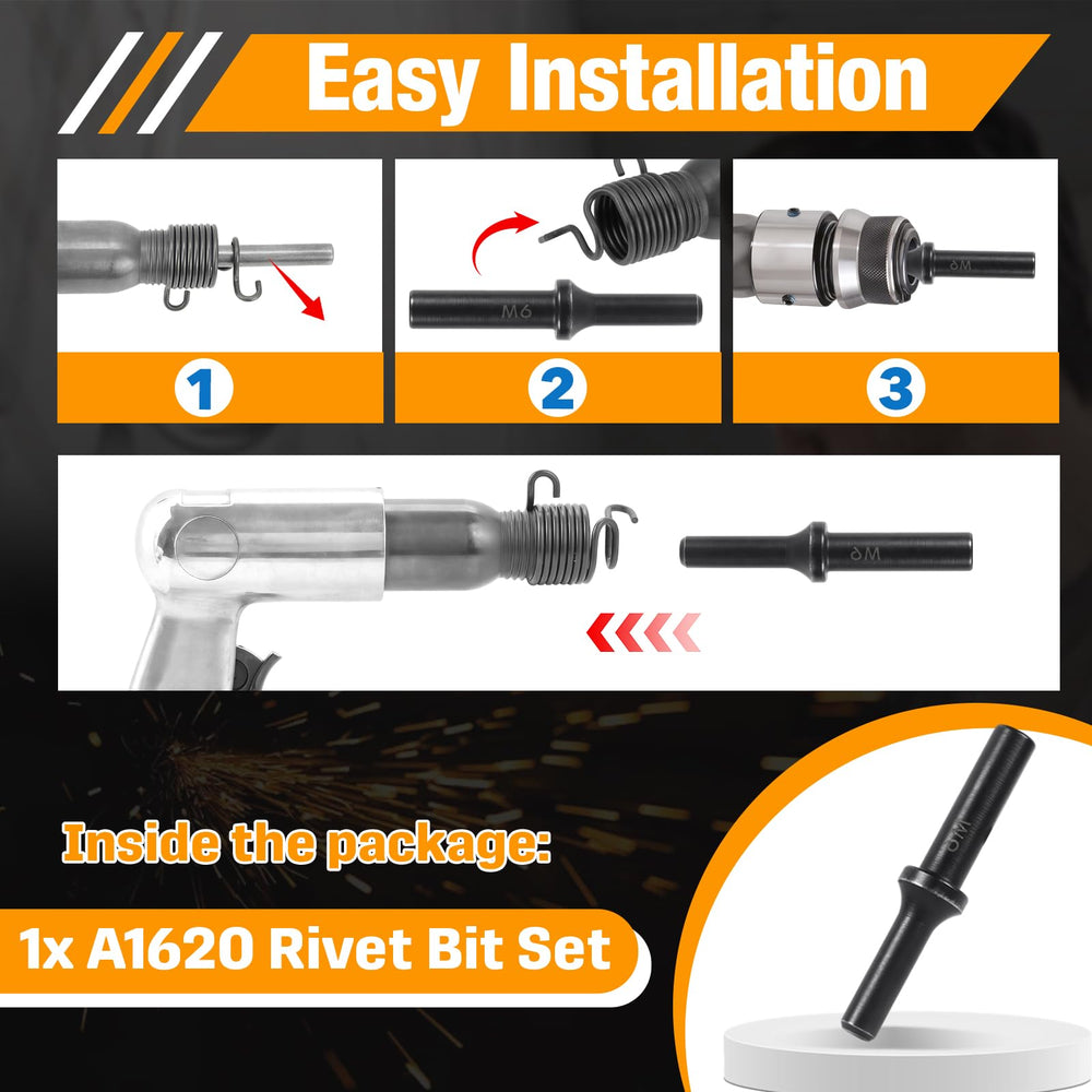 Itsall A1620 compatibility with 0.401 inch shank air rivet guns