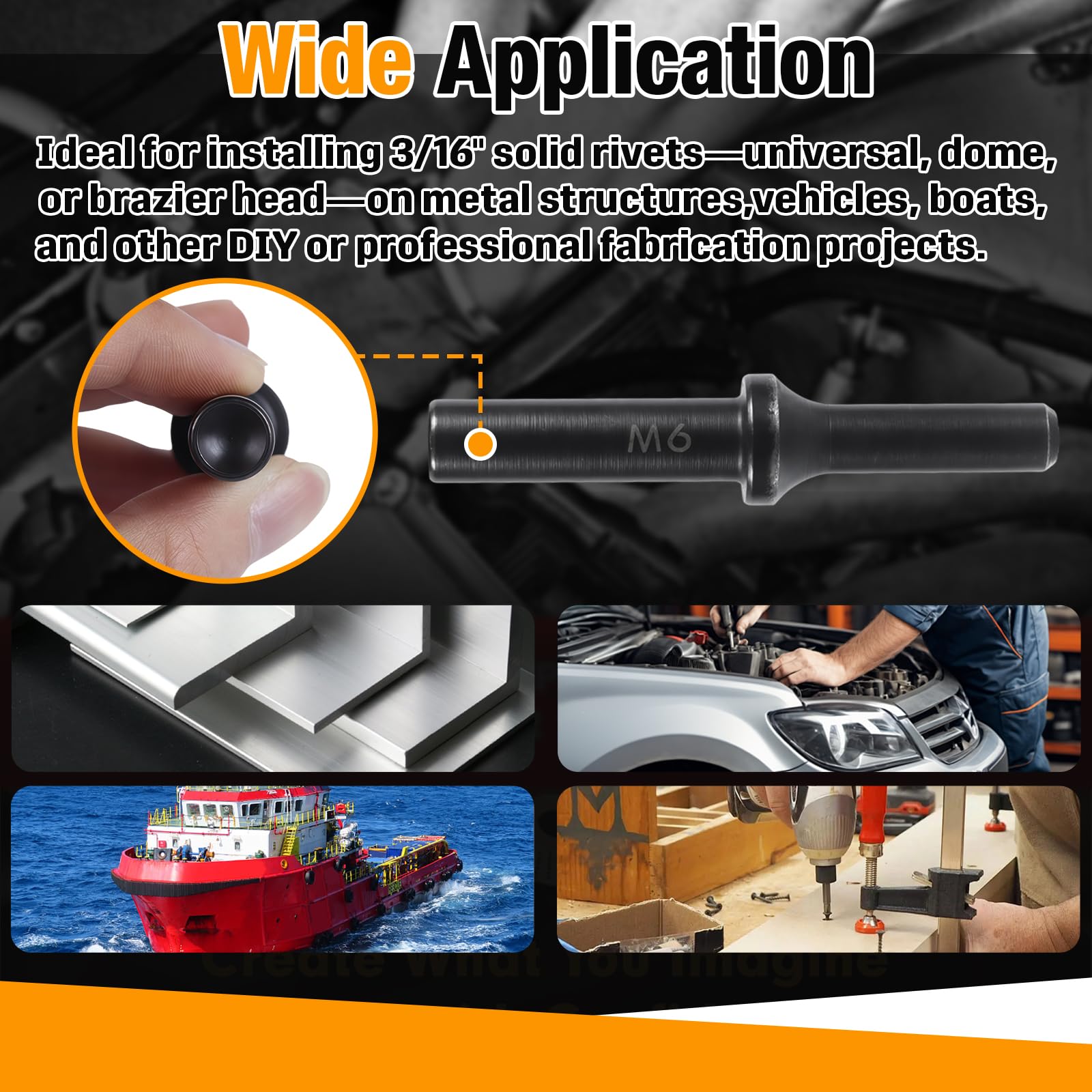 Itsall A1620 supports aluminum and steel rivets for versatility