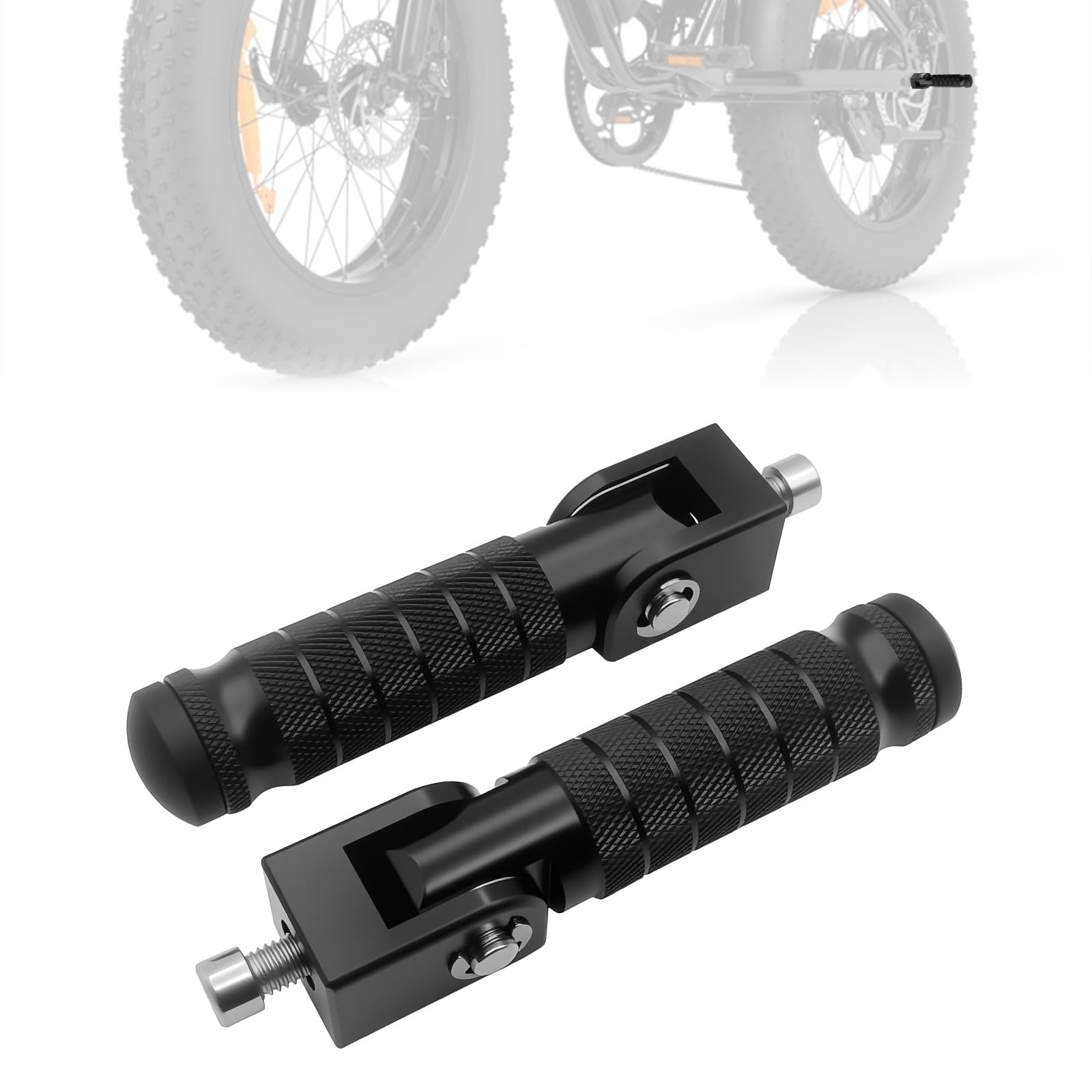 IUVWISN foldable ebike foot pegs rear view improve passenger stability and safety.