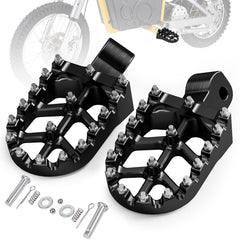 IUVWISN dirt bike foot pegs fit MX650 and MX500 for secure mounting on rugged trails.