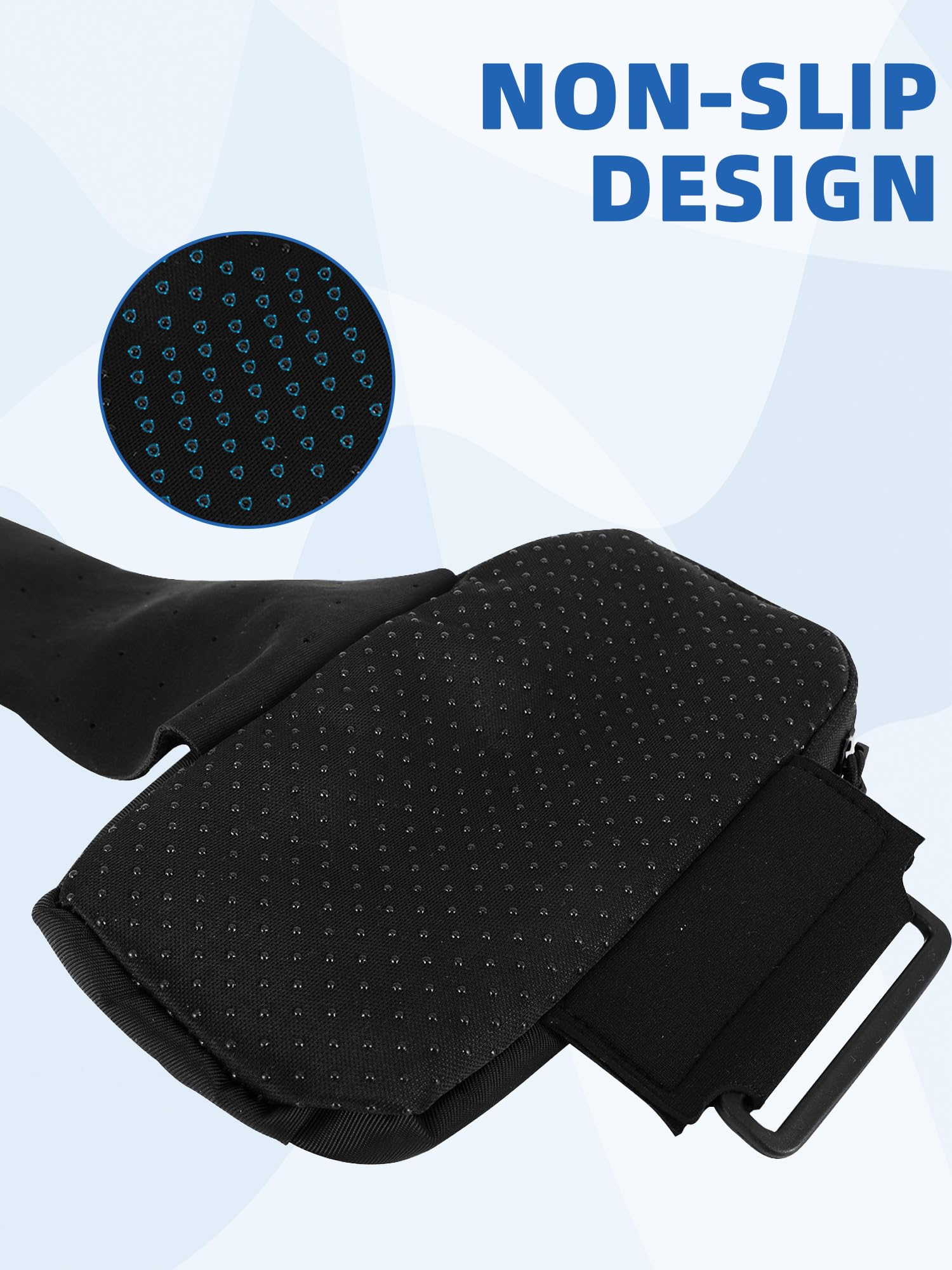 Keeps phone and cards secure while riding long distances.