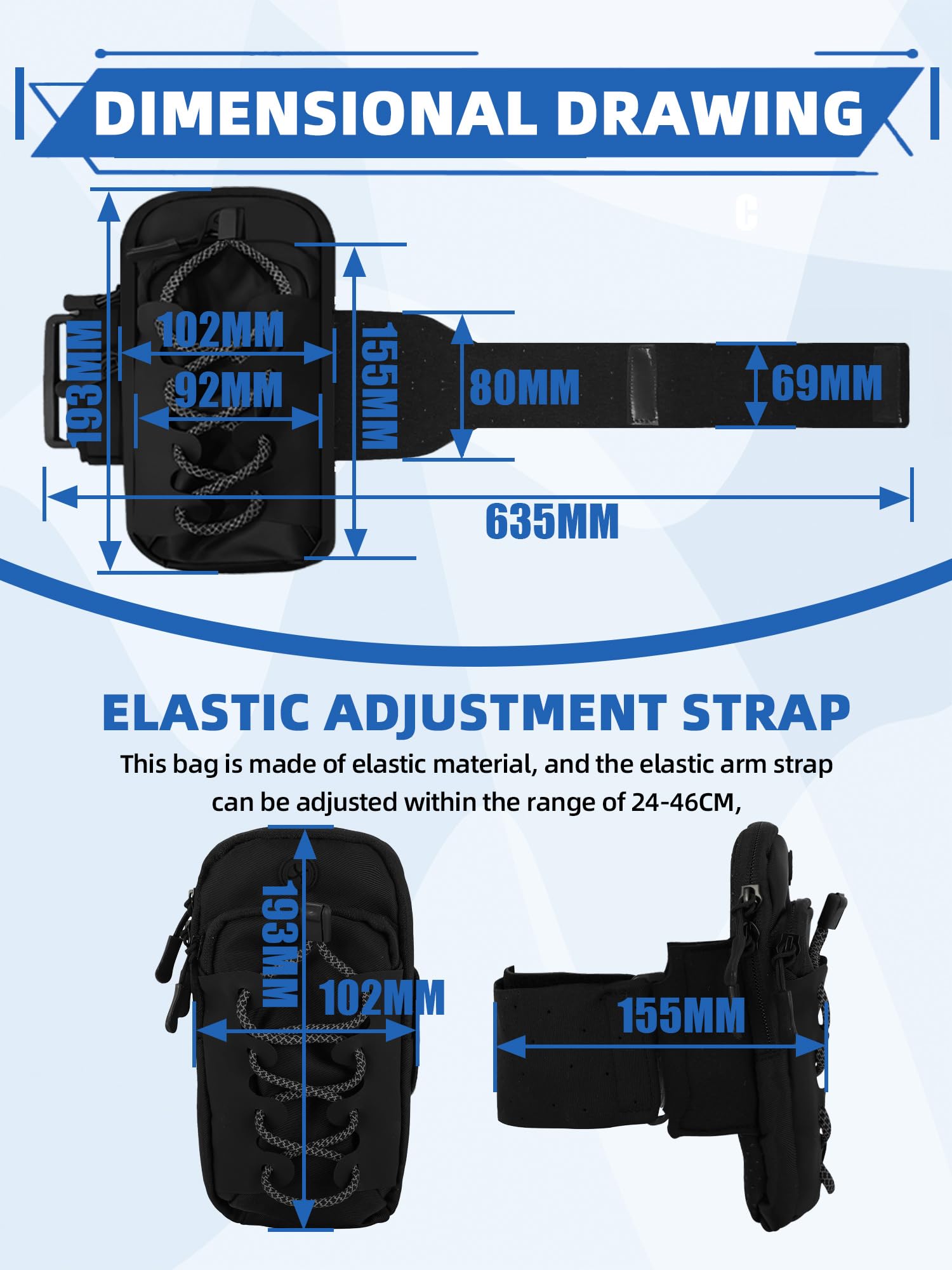 Rugged nylon construction protects items on rugged trails.