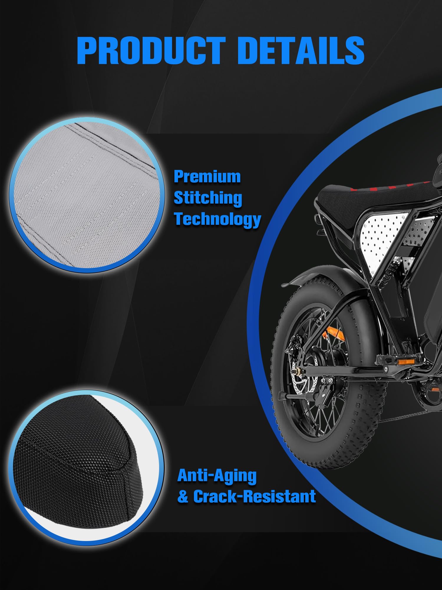 IUVWISN installation steps demonstrated on a bike seat cover