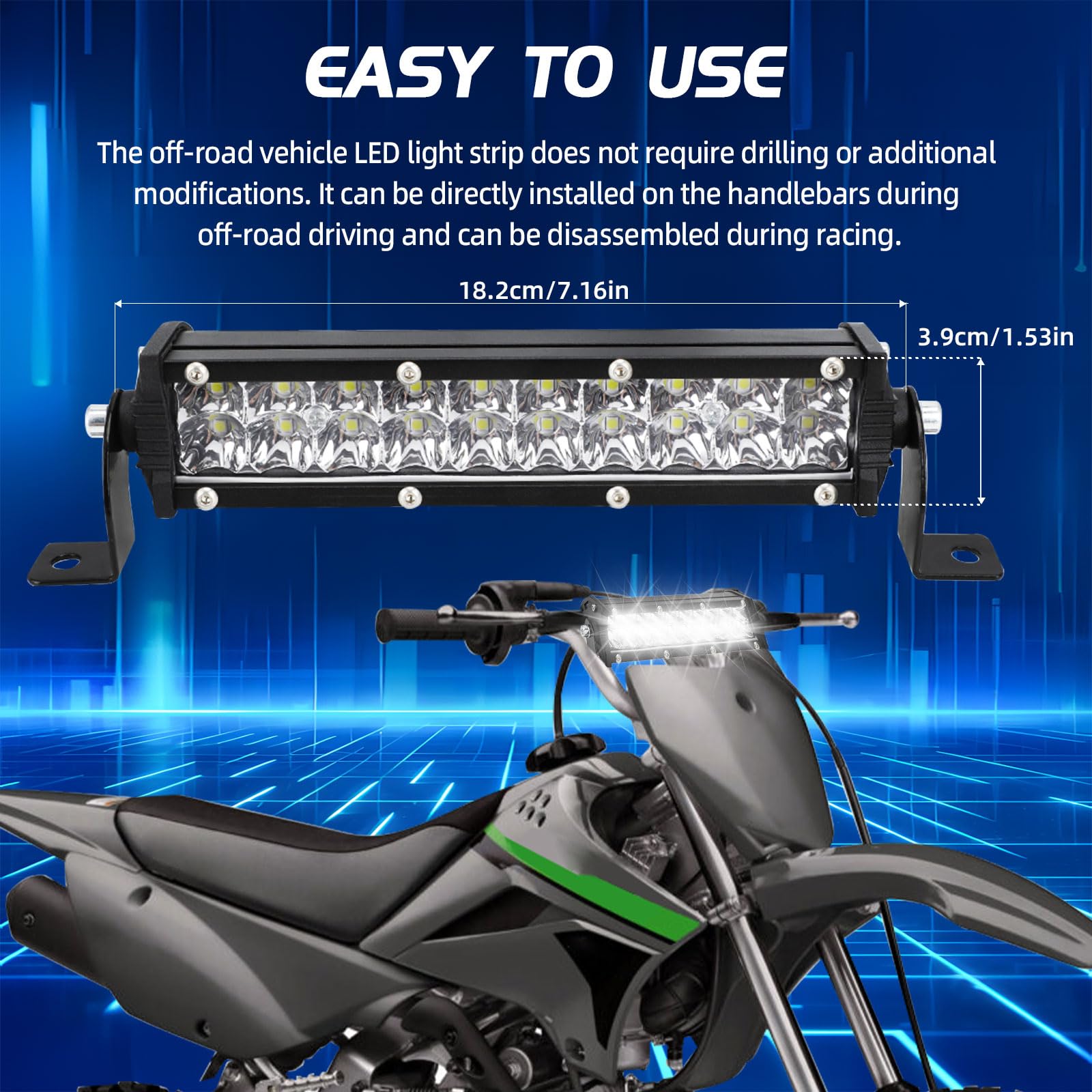 IUVWISN premium iron bracket keeps the bar steady on rough trails