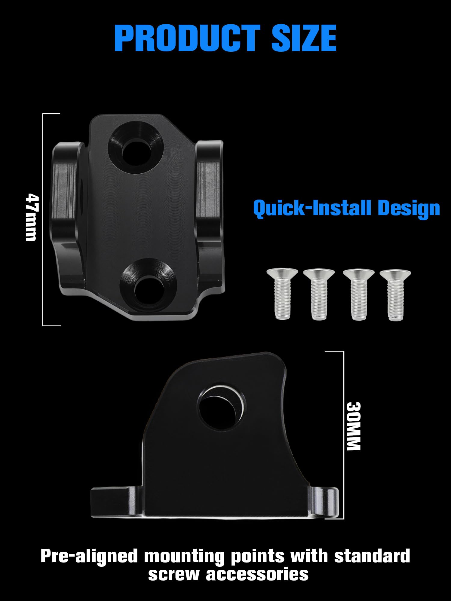 IUVWISN CNC-machined foot pegs bracket, premium aluminum.
